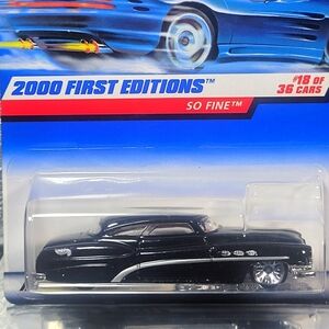 Hot Wheels 2000 First Editions So Fine Car - Black (New)